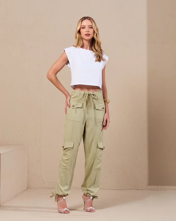 Calça Cargo Texturizada - Image 5